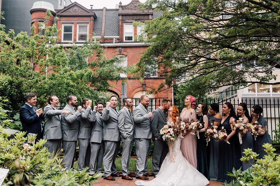 A Moody and Elegant Horror Movie-Inspired Wedding at the Mütter